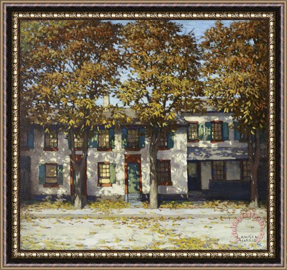 Lawren Stewart Harris Houses, Richmond Street Framed Painting