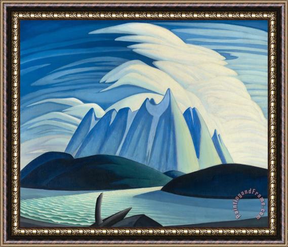 Lawren Stewart Harris Lake And Mountains Framed Painting