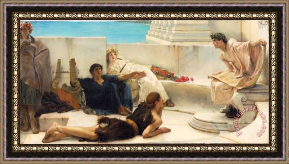 Lawrence Alma-tadema A Reading From Homer Framed Painting
