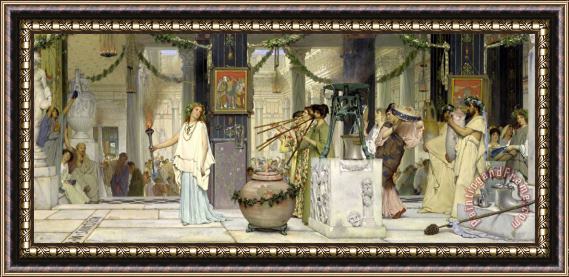 Lawrence Alma-tadema The Vintage Festival Framed Painting