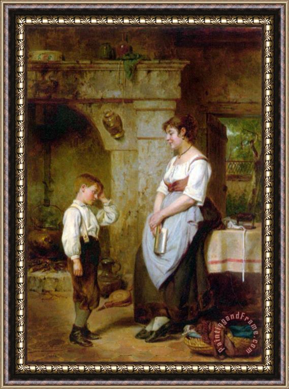 Leon Caille The Lesson Framed Painting