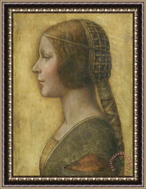 Leonardo da Vinci Profile Of A Young Fiancee Framed Print