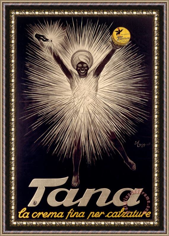 Leonetto Cappiello Advertisement For Tana Shoe Polish Framed Painting