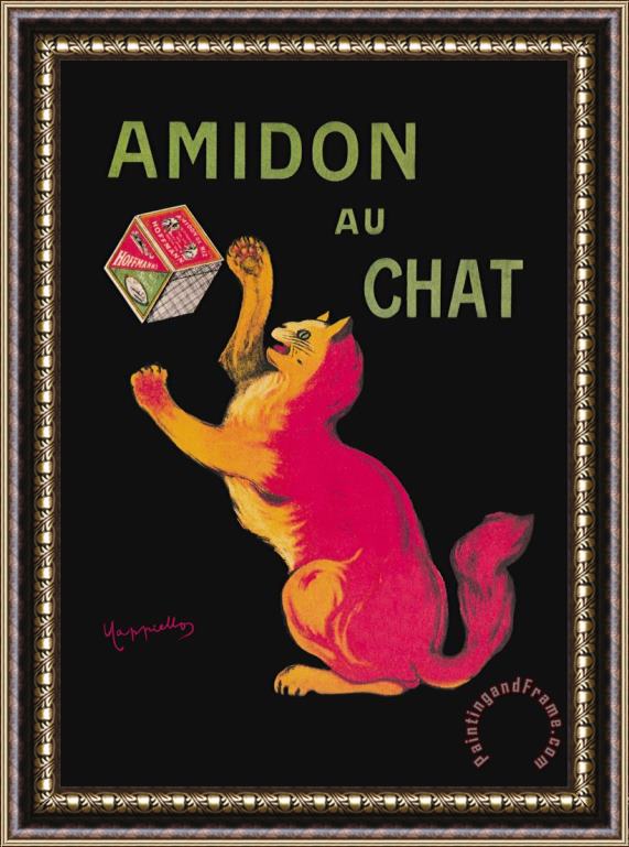 Leonetto Cappiello Amidon Au Chat Framed Painting