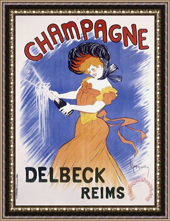 Leonetto Cappiello Champagne Delbeck Reims Framed Painting
