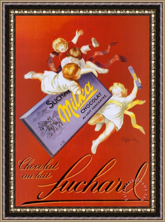 Leonetto Cappiello Chocolat Au Lait Fuchard Framed Painting