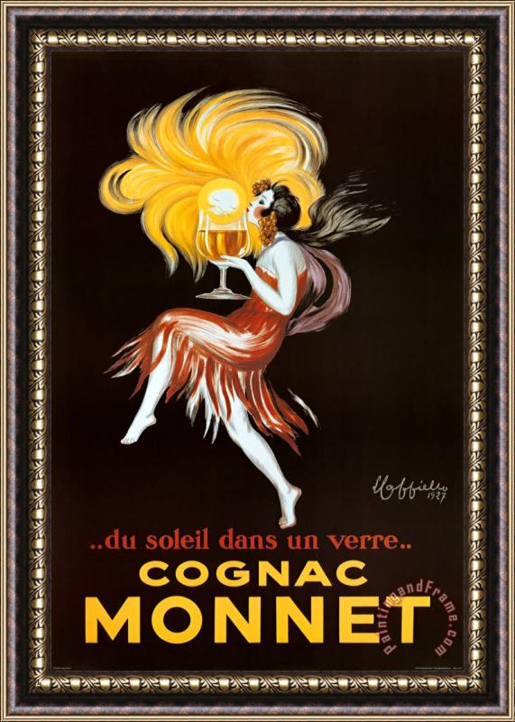 Leonetto Cappiello Cognac Monnet Vintage Ad Art Print Poster Framed Painting