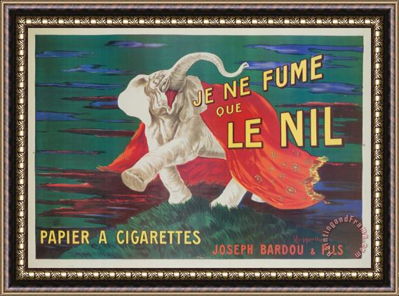 Leonetto Cappiello Je Ne Fume Que Le Nil Framed Painting
