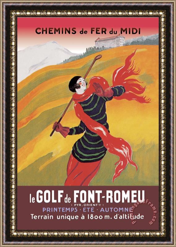 Leonetto Cappiello Le Golf De Fon Romeu Framed Print
