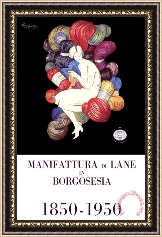 Leonetto Cappiello Manifattura Di Lane Framed Print