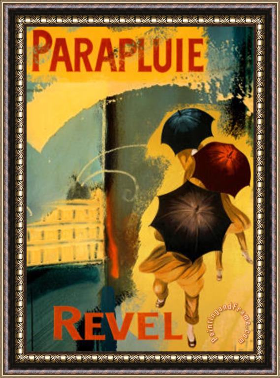 Leonetto Cappiello Parapluie Revel Abstract Art Print Poster Framed Painting