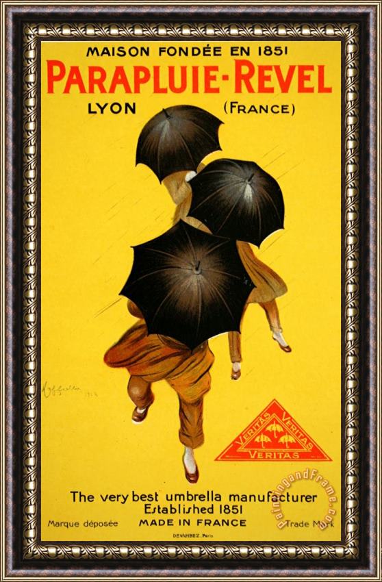 Leonetto Cappiello Parapluie Revel C 1920 Framed Print