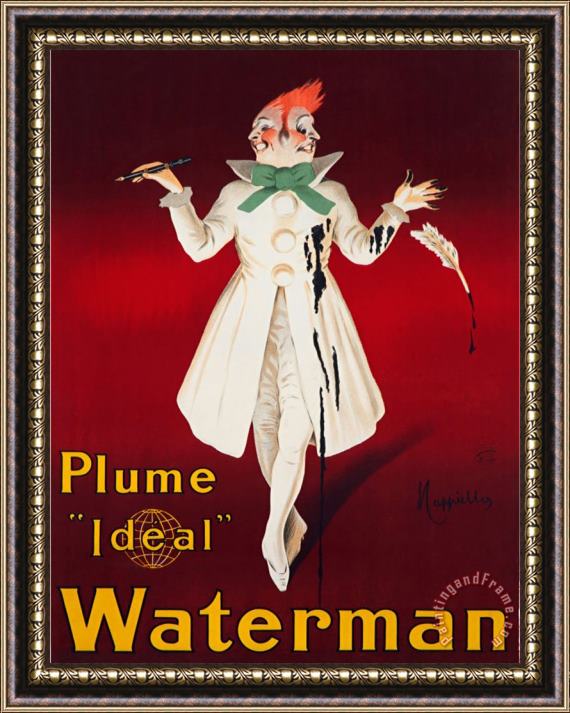 Leonetto Cappiello Plume Waterman Framed Painting