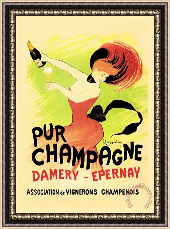 Leonetto Cappiello Pur Champagne Framed Painting