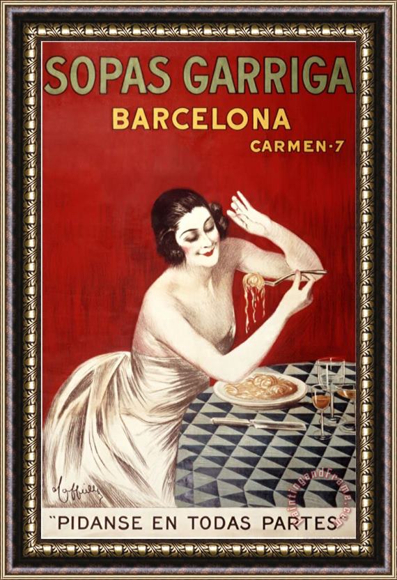 Leonetto Cappiello Sopas Garriga Barcelona Framed Print