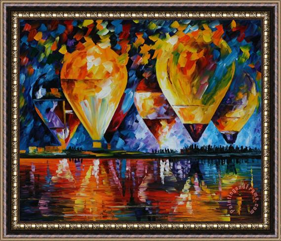 Leonid Afremov Air Festival Framed Painting