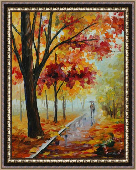 Leonid Afremov Autumn Mood Framed Painting