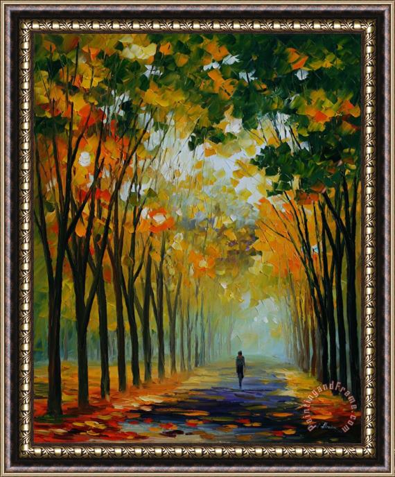 Leonid Afremov Autumn Mood Framed Painting