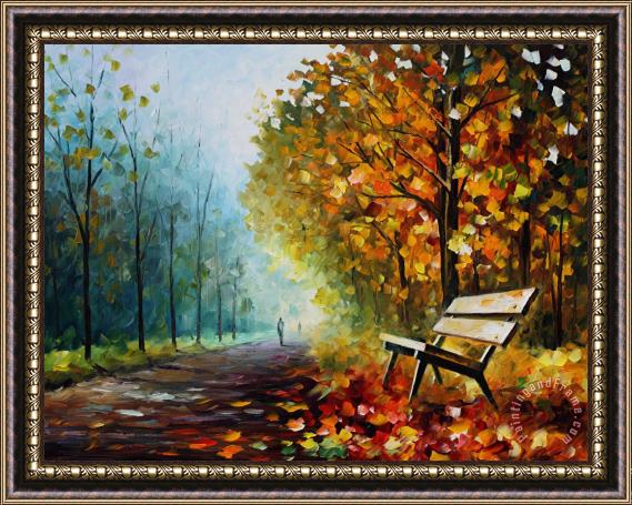 Leonid Afremov Autumn Park Framed Painting