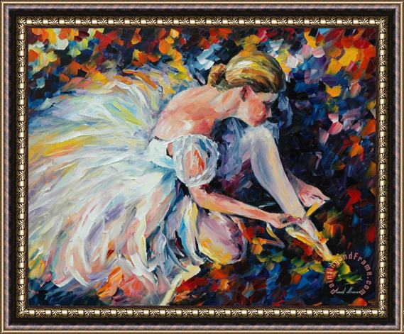 Leonid Afremov Ballerina Framed Print