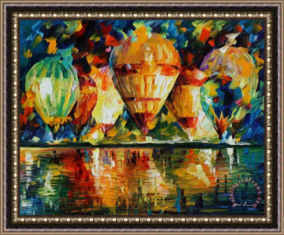 Leonid Afremov Balloon Show Framed Print
