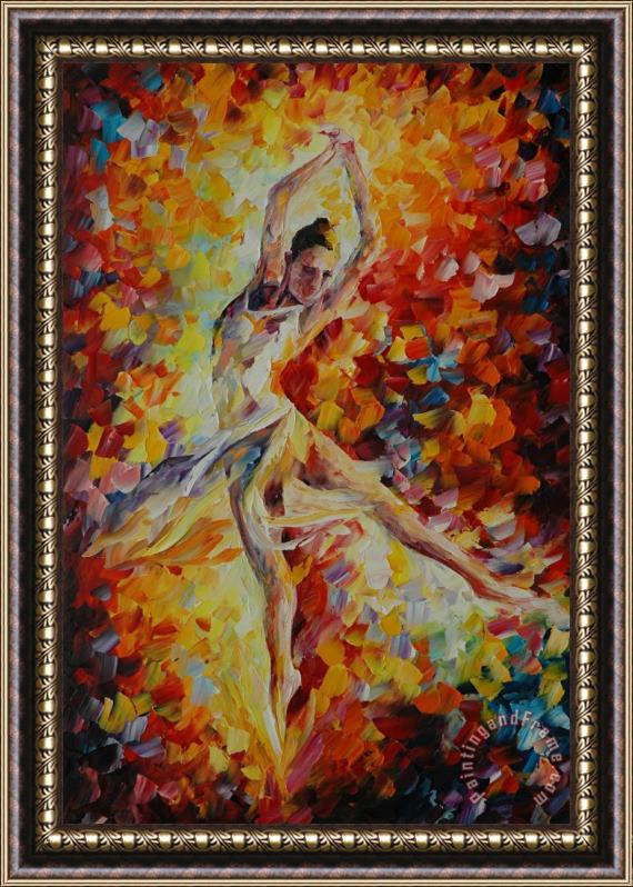 Leonid Afremov Candle Fire Framed Painting
