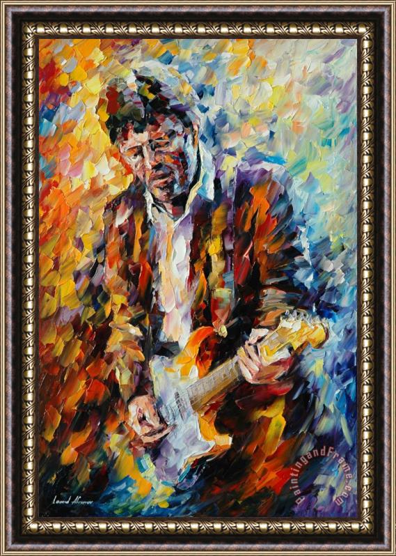 Leonid Afremov Eric Clapton Framed Print