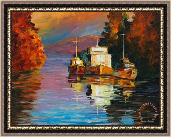 Leonid Afremov Evening Sun Framed Painting