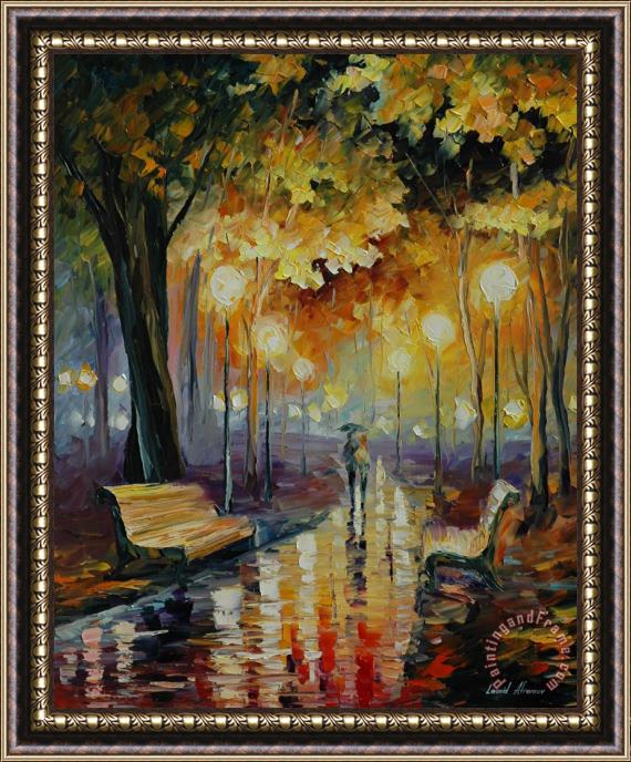 Leonid Afremov Fall Evening Framed Painting