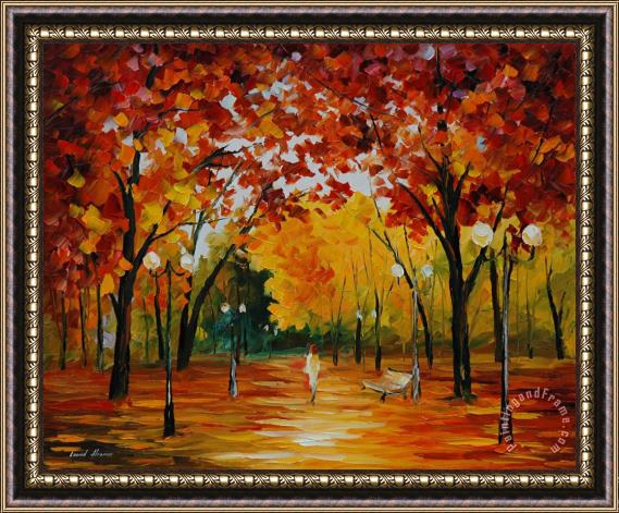 Leonid Afremov Flame Of Fall Framed Painting
