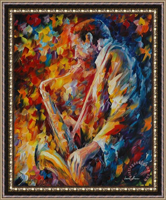 Leonid Afremov John Coltrane Framed Painting