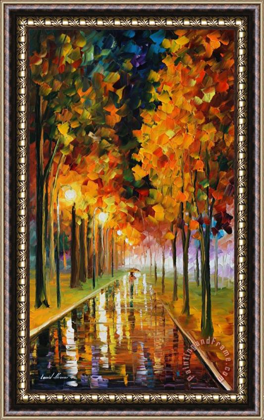 Leonid Afremov Light Of Autumn Framed Print