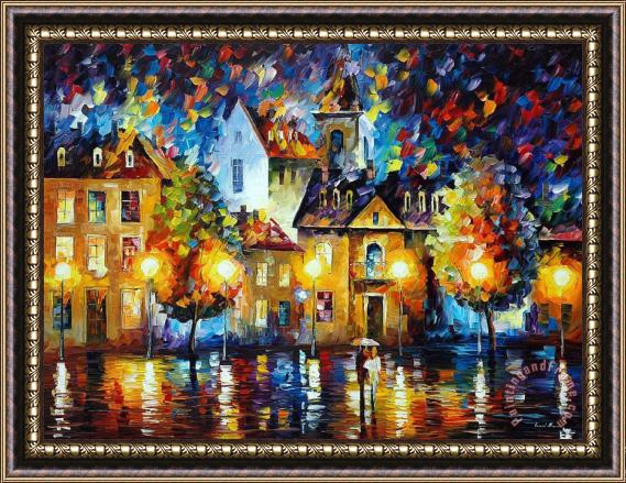 Leonid Afremov Luxembourg Night Framed Painting