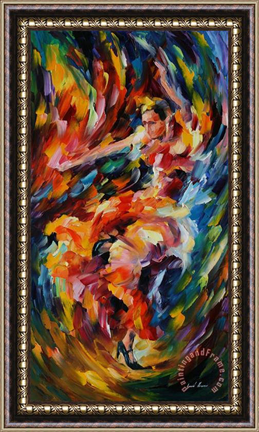 Leonid Afremov Magic Flamenco Framed Print