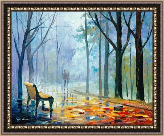 Leonid Afremov Misty Alley Framed Painting