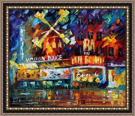 Leonid Afremov Moulin Rouge Framed Painting
