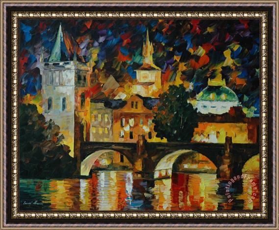 Leonid Afremov Prague Framed Painting