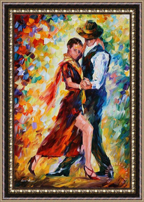 Leonid Afremov Romantic Tango Framed Print