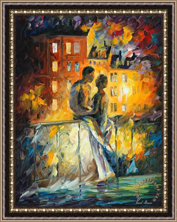 Leonid Afremov Silhouettes Framed Painting