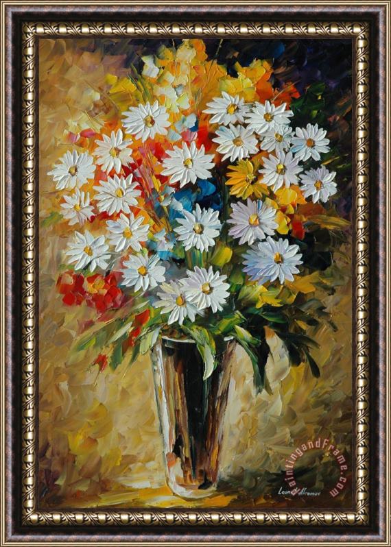 Leonid Afremov Summer Bouquet Framed Print