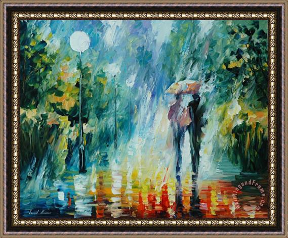 Leonid Afremov Summer Rain Framed Painting
