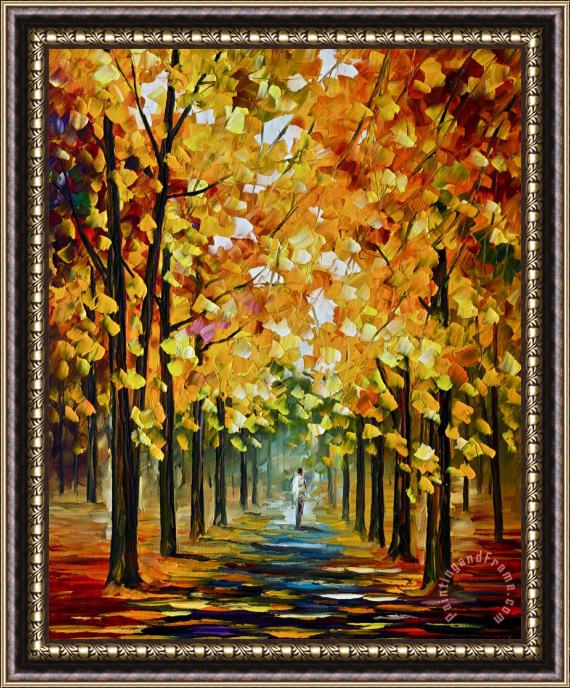 Leonid Afremov The Gold Of Fall Framed Painting