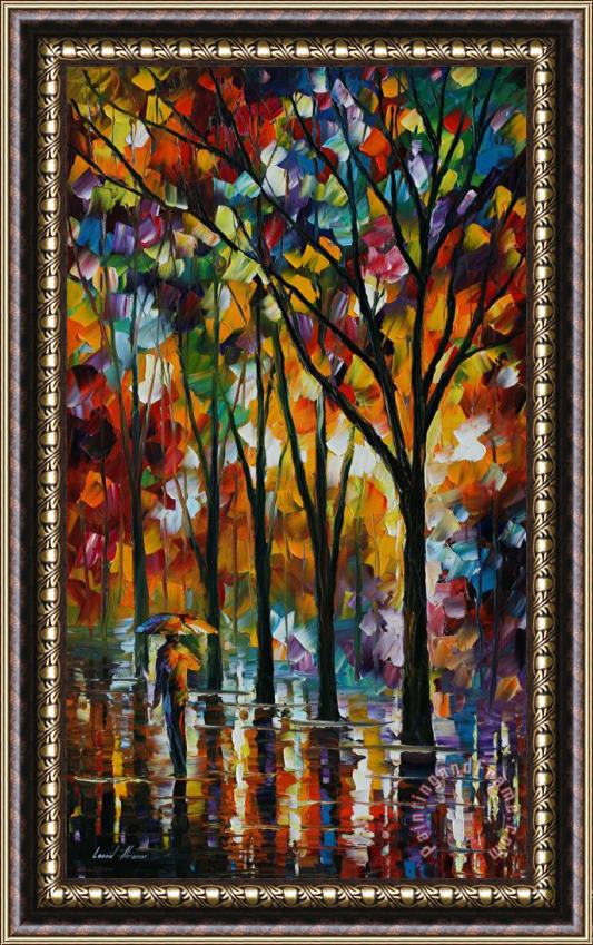 Leonid Afremov The Spectrum Of The Rain Framed Painting