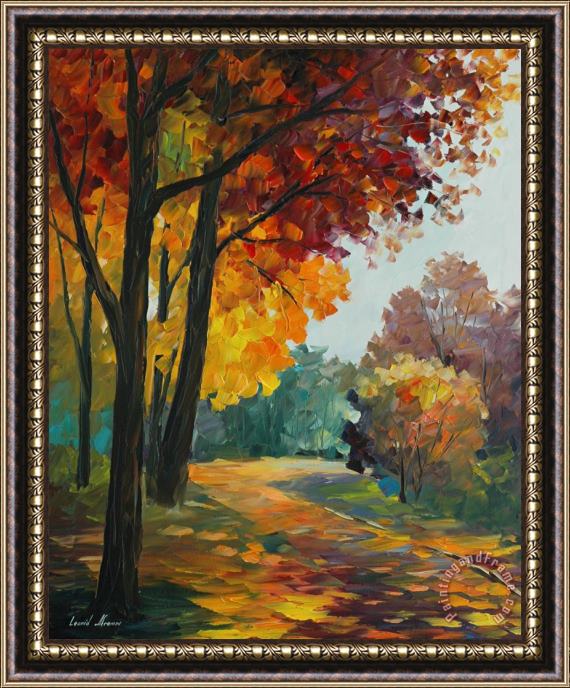 Leonid Afremov Touch Of The Fall Framed Print
