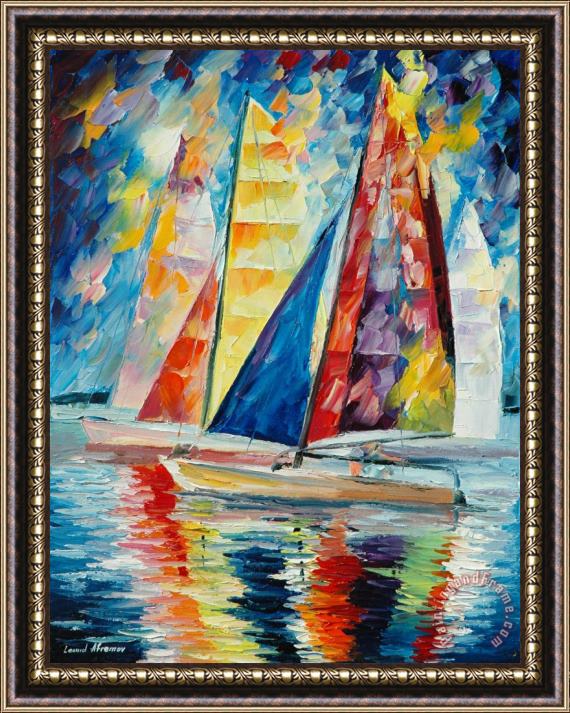 Leonid Afremov Wind In Sails Framed Painting