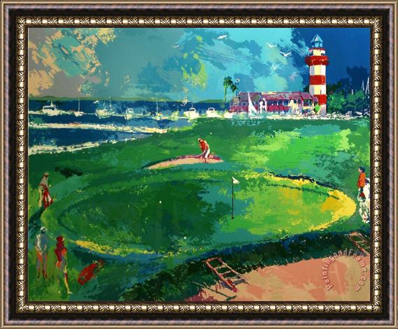 Leroy Neiman 18th at Harbourtown Framed Painting