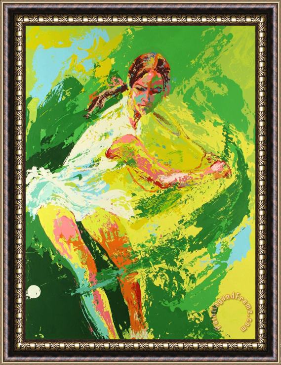 Leroy Neiman Backhand (chris Evert) Framed Painting