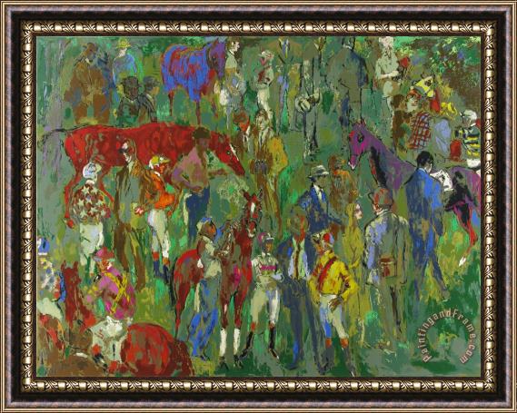 Leroy Neiman Before The Race Framed Painting