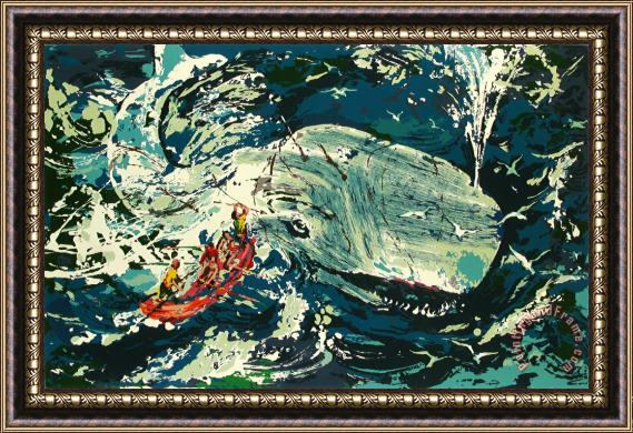 Leroy Neiman Blue Whale Framed Painting