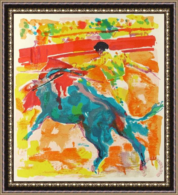 Leroy Neiman Bull Fight Framed Painting